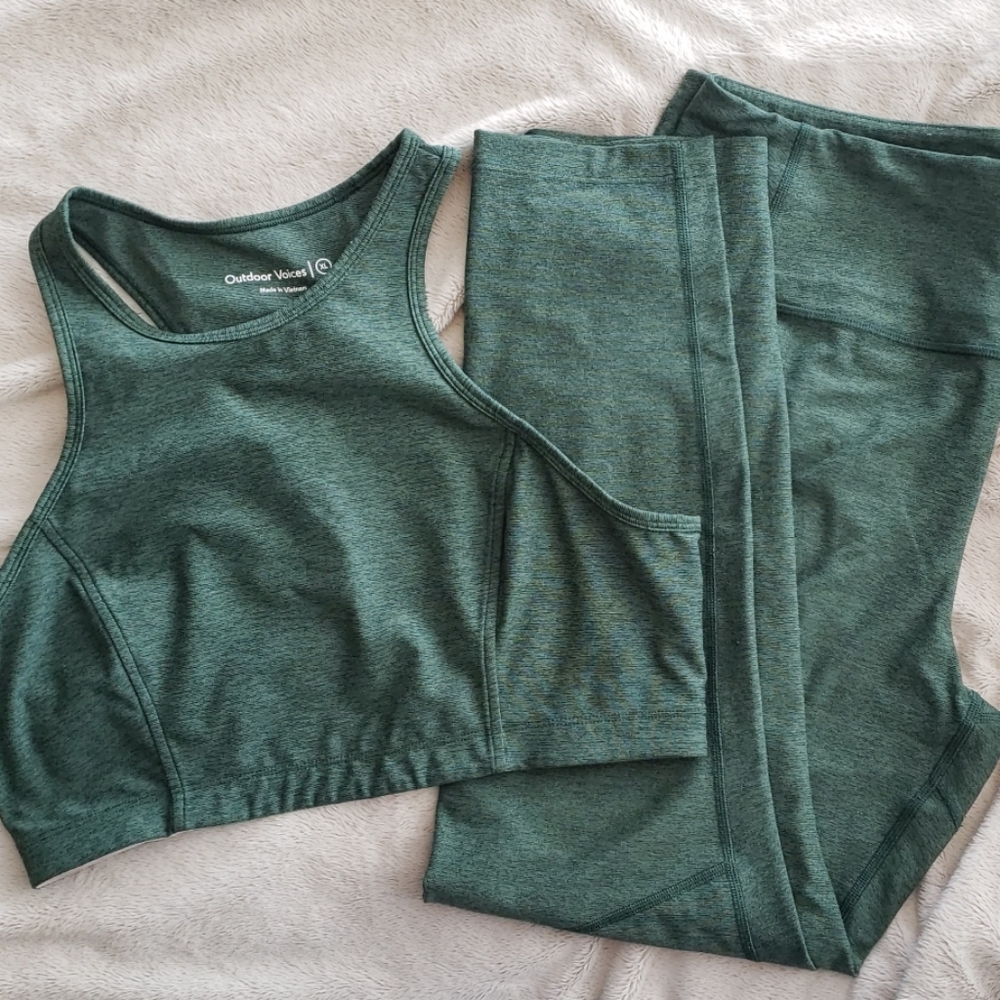 Outdoor Voices Leggings + Sports Bra Set